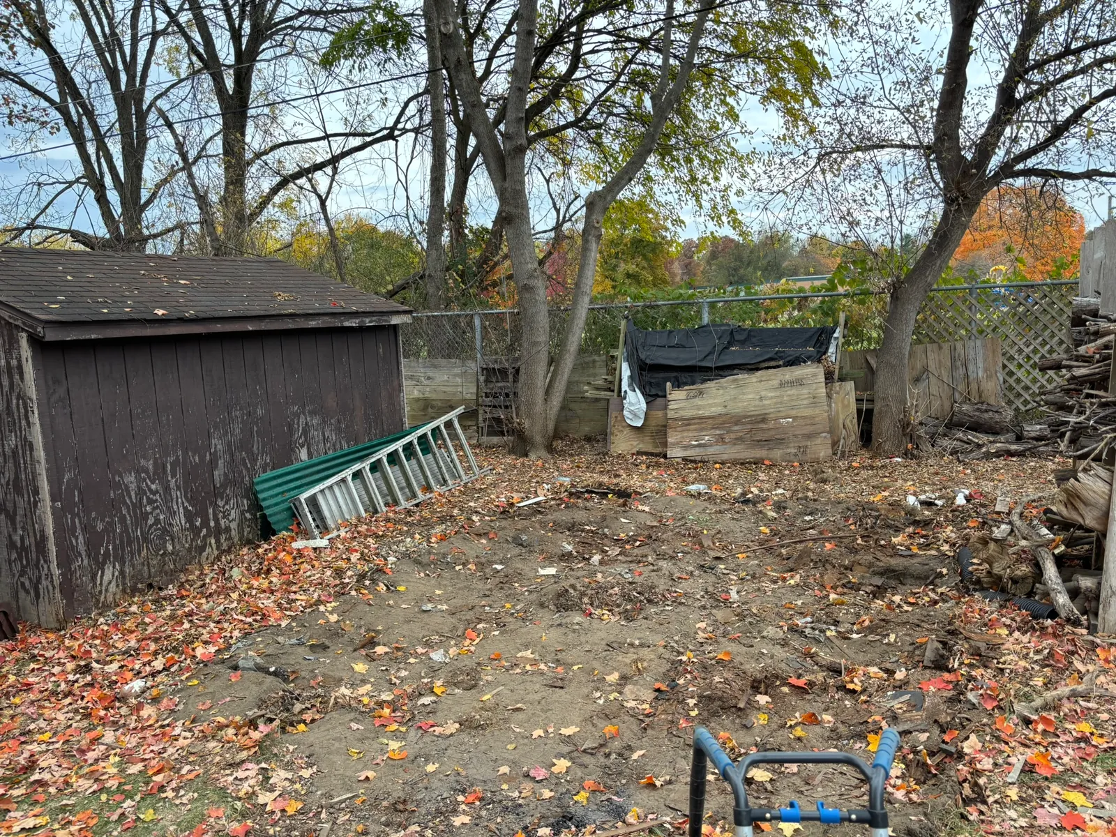 Another view of the South Lyon site after shed removal and debris hauling
